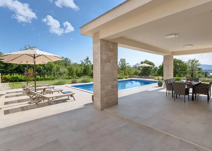 Schone Mit Pool- Meerblick- By Interhome Tatil Evi Sveti Vid-Miholjice